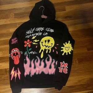 Men’s PacSun Graphic Hoodie Black— Size Medium